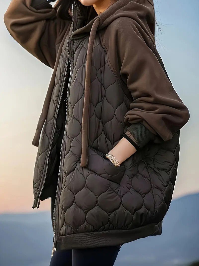 Women's Quilted Hooded Zip Jacket