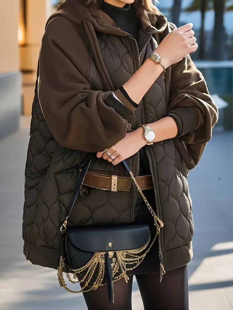 Women's Quilted Hooded Zip Jacket