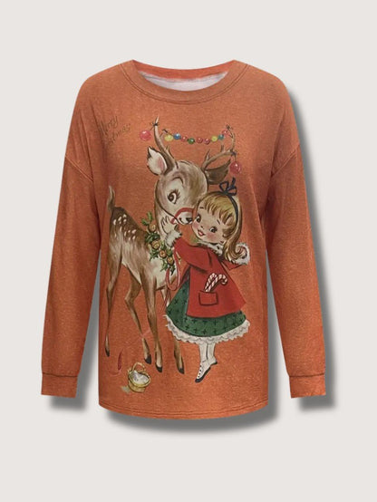 Women’s Vintage Reindeer Christmas Sweatshirt