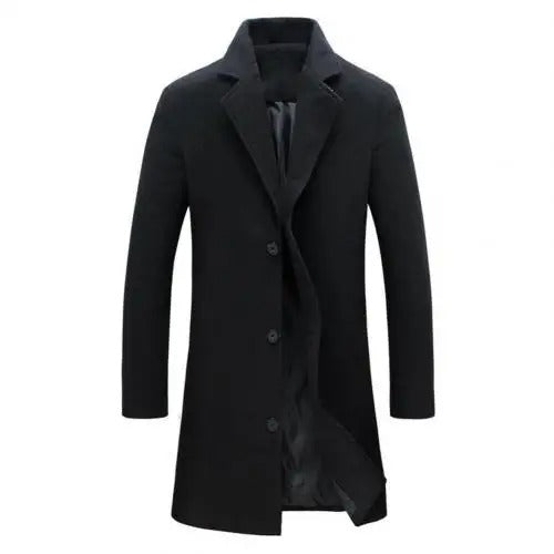 Woolen Men's Coat for Autumn and Winter - Tomas