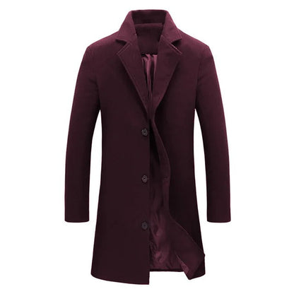 Woolen Men's Coat for Autumn and Winter - Tomas