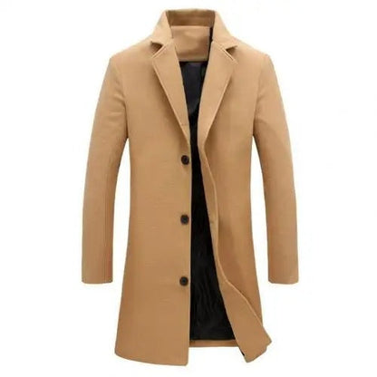 Woolen Men's Coat for Autumn and Winter - Tomas