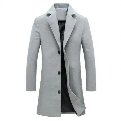 Woolen Men's Coat for Autumn and Winter - Tomas