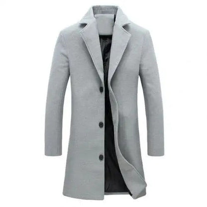 Woolen Men's Coat for Autumn and Winter - Tomas