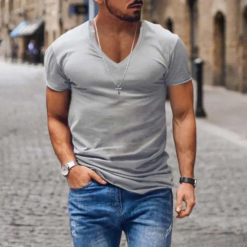 Slim Fit Breathable Mens Summer Tee