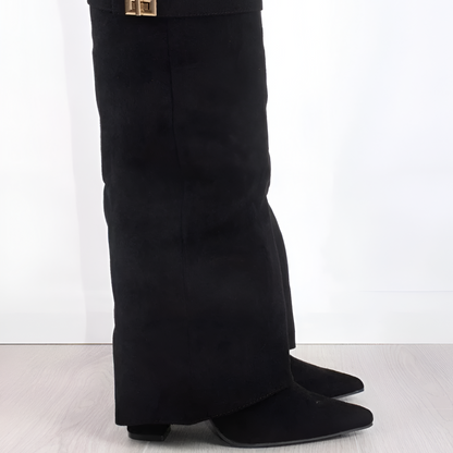 Ladies Soft Leather Low Heel Boots - BritishElegance