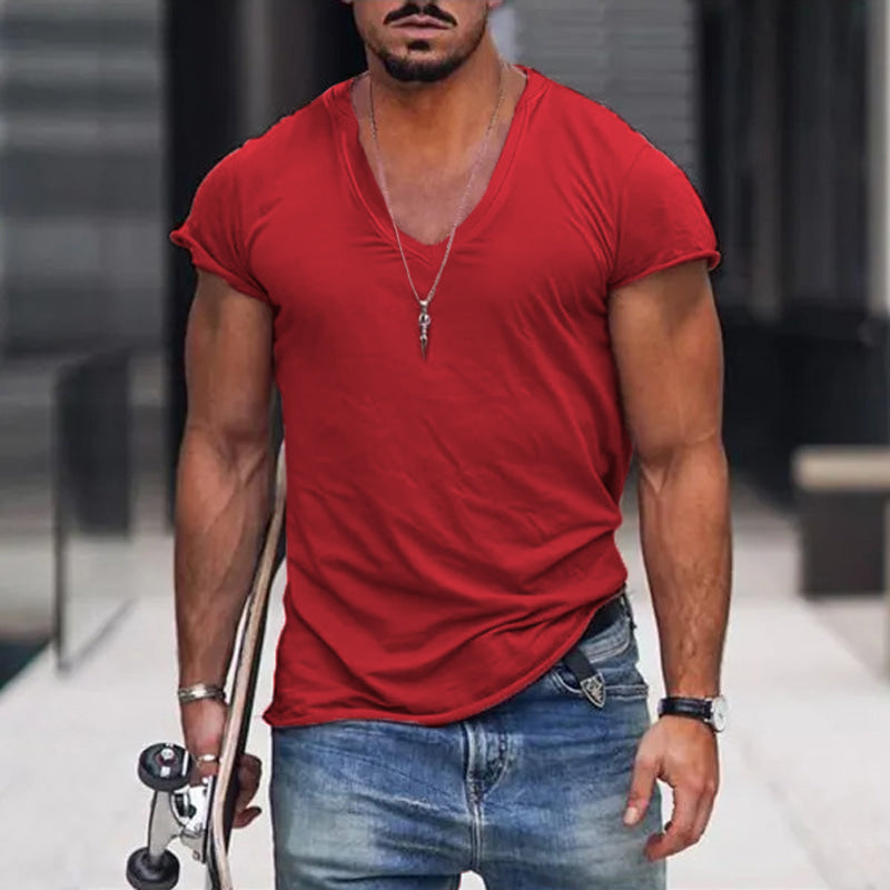 Slim Fit Breathable Mens Summer Tee