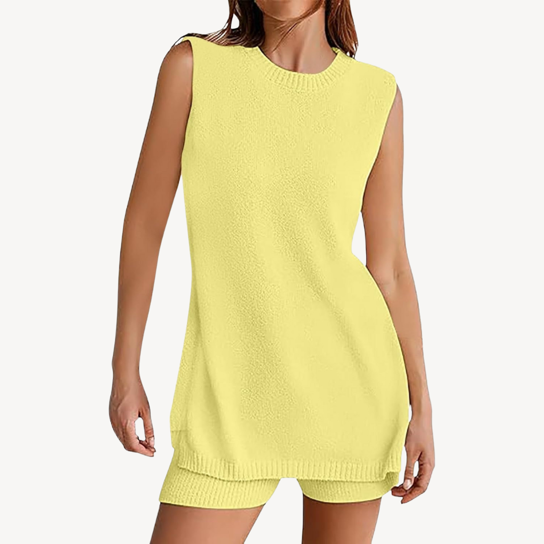 2-Piece Sleeveless Top & Shorts Set for Women