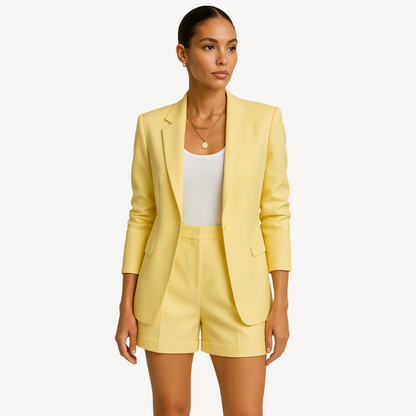 Women’s Blazer & Shorts Set – Stylish Casual Suit