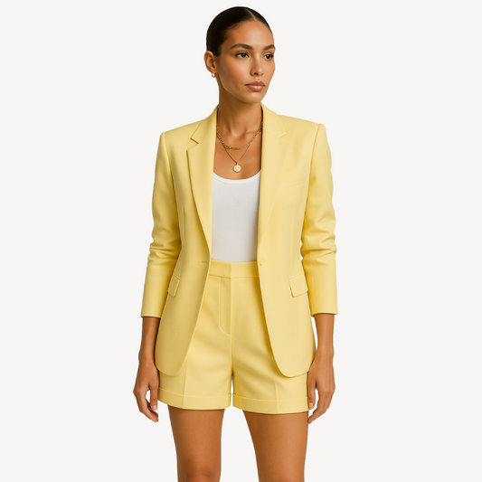 Women’s Blazer & Shorts Set – Stylish Casual Suit