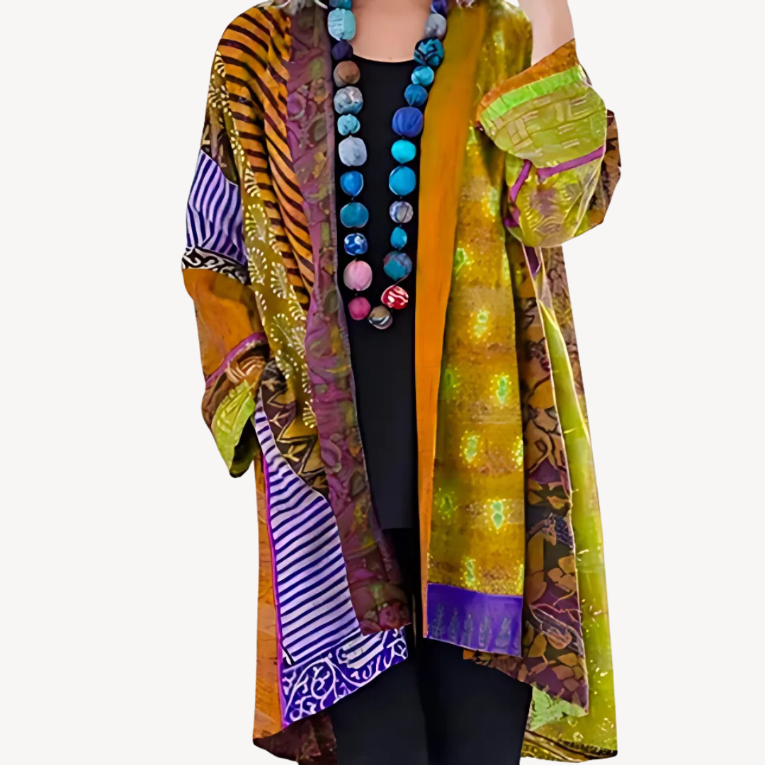 Patterned Kimono Cardigan for Women
