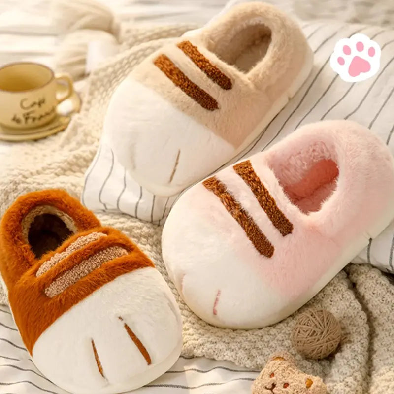 Pawdia | Cat Paw Slippers – Ultra-Soft Plush Animal Paw Slippers for Women & Men